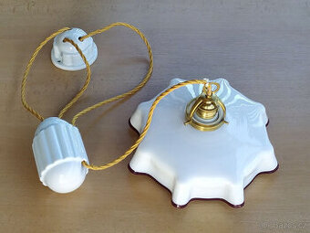 Starý stahovací lustr / stahovačka - červená linka