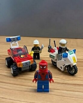 LEGO balíček: Hasičské auto, Policejní motorka a Spider-Man
