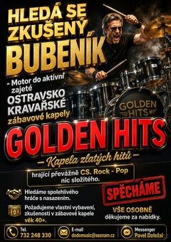 Hledá se bubeník.OSTRAVA OPAVA okolí.