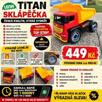 LENA TITAN sklápěčka 51 cm | TOP stav | česká kvalita