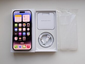 APPLE iPhone 14 Pro 256GB Silver - ZÁRUKA - TOP STAV-100%bat