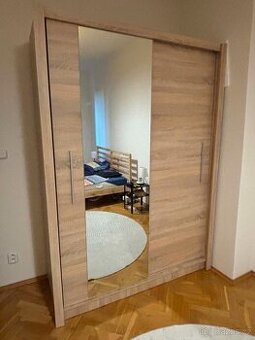 Šatní skříň ALANA - dub sonoma, šířka 205 cm