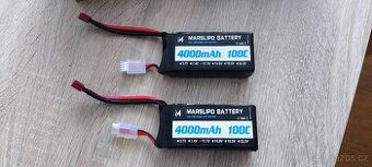 2x LiPo 3S 4000 mAh 100C Marslipo - 1