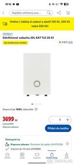 TRONIC® Odvlhčovač vzduchu 20L KAT TLE 20 A1