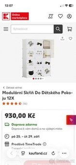 2x modulární skříň (24 přihrádek)