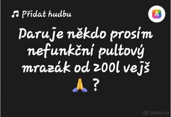 Daruje někdo pultový mrazák ?