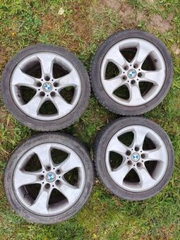 Prodám sadu hliníkových kol BMW 8Jx17"/5x120 se zimními pne