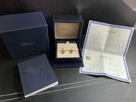 Zlaté náušnice Chopard s pohyblivými diamanty