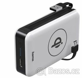 Powerbanka Hama 6000mAh, QI bezdrátové nabíjení - 1