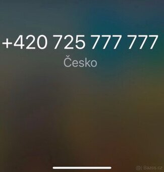 Zlaté VIP TOP číslo 725 777 777