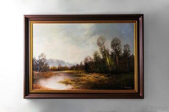 Karl Schmidbauer – olej na plátne, 105×75cm