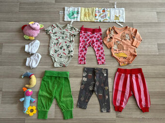 Oblečení a hračky pro holčičku 56-62 Lindex