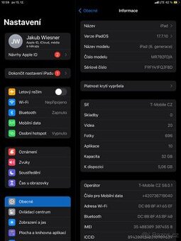 Prodám IPad 6 (32 Gb) ve skvělém stavu. Podpora sim karty