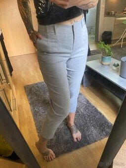 Dámské kalhoty béžové/šedé