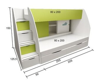 Palanda, patrová postel