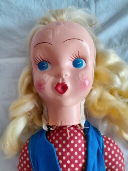 TEXTILNÍ PANENKA retro 70.léta délky  80 cm