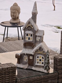 Vánoční zahradní dekorace sochy