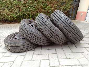14″ disky 5x100 s letními pneu 165/70 R14