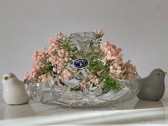 Koš křišťálový broušený Bohemia Crystal ovál
