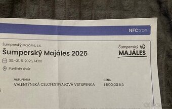 Listky/vstupenky na Majales Sumperk 2025