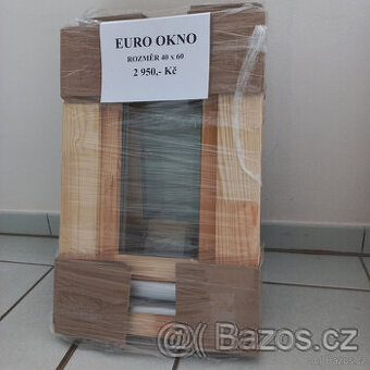 Dřevěné EURO okno 40x60 cm