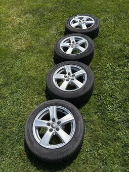 4x alu disky 5x100 + letní pneu 185/60 R15