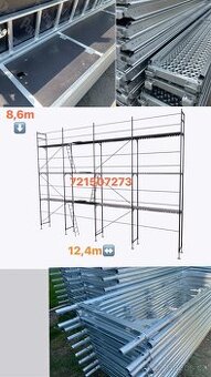 Prodám rámové lešení// sada 107m2🔻prac. Výška 8,6m