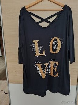 Tricko s potiskem a kamínky