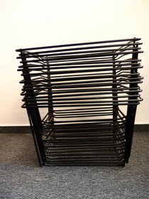 Drátěný koš na závěsné desky - černý (kapacita na 25 desek)