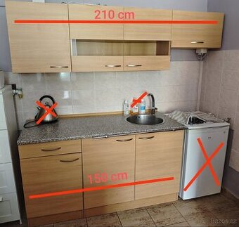 Kuchyňská linka šířka 210 cm