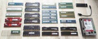 DDR3 RAM 2x2 2x4 2x8GB pro herní i vybíravé značkové PC