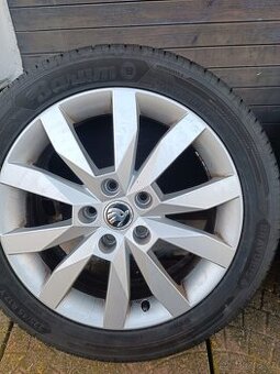 Umoriginální ALU sadu Škoda kol Crystal + nove pneu Bar