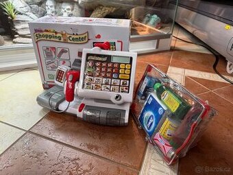 Dětská elektronická pokladna se skenerem Klein+nákup v košik