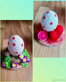 Velikonoční dekorace vejce v hnízdě