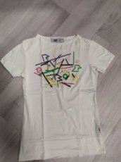 Krémové bavlněné tričko - 1