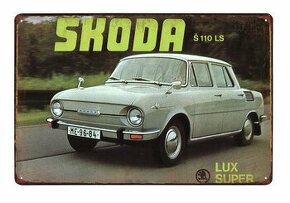 plechová cedule - Škoda 110 LS (dobová reklama)