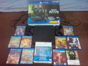 PS4Slim500GB CofD:MW II+2xOVLADAČ vše v záruce do 20.12.2028