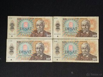 4 x 10 koruna 1986 - 1