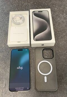 Apple iPhone 15 Pro Max, 256 GB, White Titanium