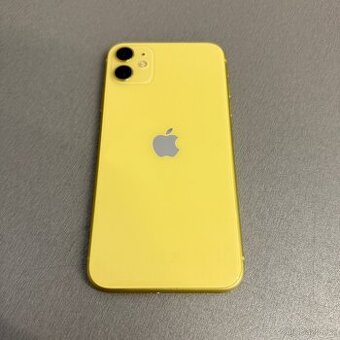 iPhone 11 64GB žlutý, pěkný stav, 12 měsíců záruka