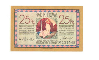 25 Pfennig z Bad Kudowa (Kudowa-Zdrój) z roku 1921