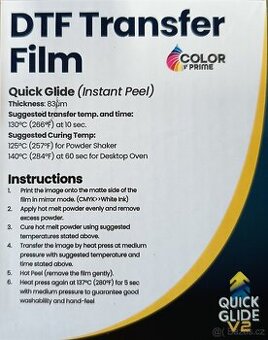 Prodám DTF TRANSFER film - 1