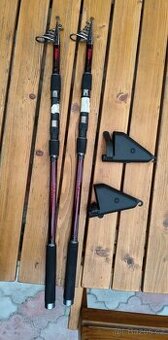 Rybářský set 2x prut, 2x navijak Okuma LB60, pouzdro Mivardi