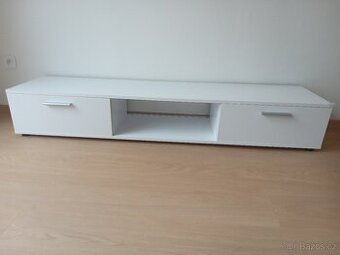 TV stolek 176 cm, bílá mat