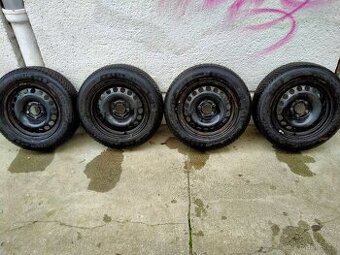 Ocelová kola 6,5J x 15, 5x110, ET 35, zimní pneu 195/65 R15