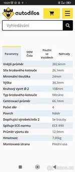 Brzdové kotouče Bosch pro Peugeot/Citroen