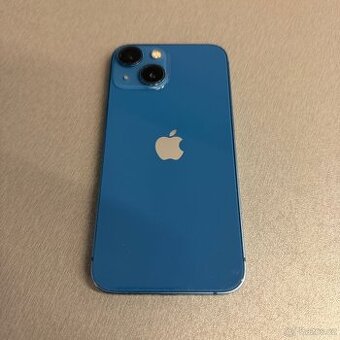 iPhone 13 mini 128GB modrý, pěkný stav, 12 měsíců záruka