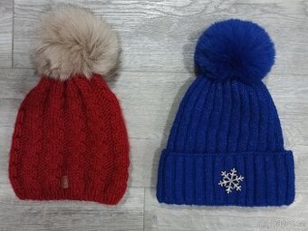 Set dámské zimní čepice 2ks