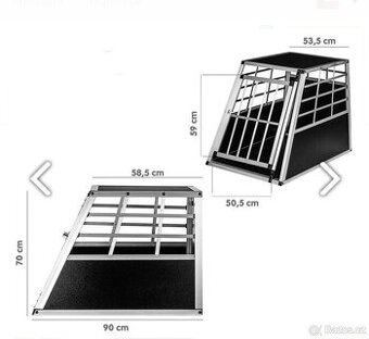 Přepravní hliníková klec na psa