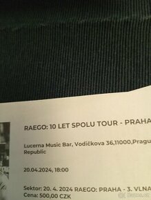Raego Praha Lucerna 2 lístky